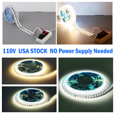 #ad No Need Power Supply 110V LED Strip Lights 120leds m Flexible Tape for Room Bar $26.68
