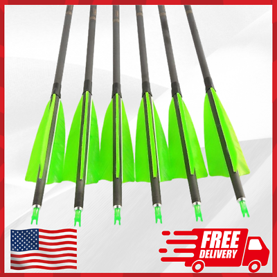 #ad 33quot; Carbon Arrow Hunting Arrows 400 Spine with 100 Grain Removable Tips 12pcs $64.64