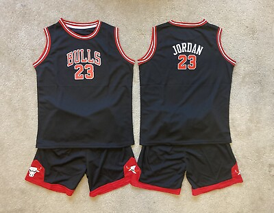 #ad Youth Jordan Bulls Jersey Kids Baby Basketball Uniform Set 2T Boys XL 14 16 $22.95
