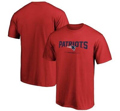 #ad New England Patriots Men Shirt 2XL Athletic Red Fanatics Team Lock Up New $14.99