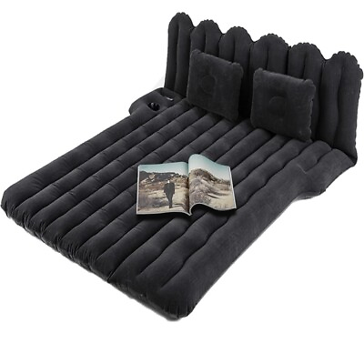 #ad SUV Air Mattress With Drink And Phone Holder. Flocked Top W Pillows And Pump $45.00