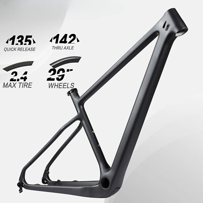 #ad 29er Carbon MTB Bicycle Frameset 142x12mm 135*9mm Disc Brake Mountain Bike Frame $691.32