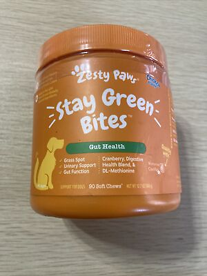 #ad Zesty Paws Stay Green Bites For Dog Gut Health 90 Chicken Soft Chews EXP 10 2024 $23.72