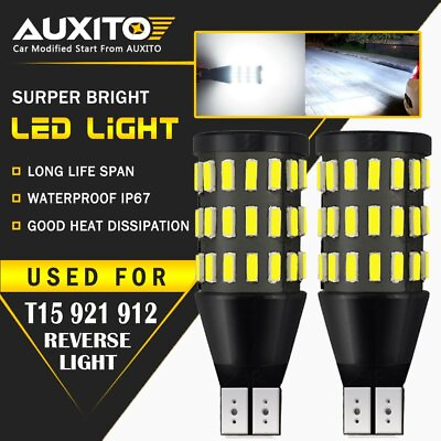 #ad 2x T15 LED ERROR FREE 921 912 54smd Backup Reverse Light bulbs for Audi A4 A5 Q5 $12.49