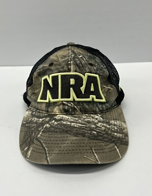 #ad NRA National Rifle Association Camo Mesh Back Baseball Cap Hat Mens Snap Back $8.99