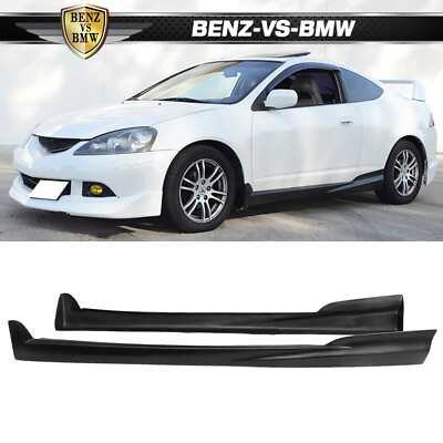 #ad Fits 02 06 Acura RSX MUGEN Style Side Skirts Skirt Pairs PU Unpainted Black $349.99