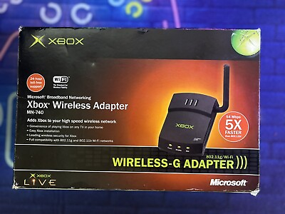 #ad Microsoft Network Adapter Black MN 740 For Original Xbox CIB $498.98