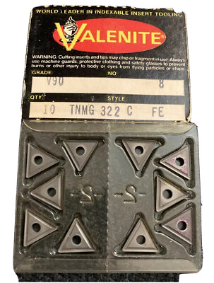 #ad Qty:10 Valenite TNMG 322 C V90 C5 Triangle Carbide Inserts Metal Lathe Turning $39.99