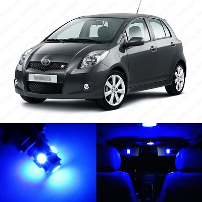 #ad 8 x Blue LED Interior Lights Package For 2007 2011 Toyota Yaris PRY TOOL $9.98