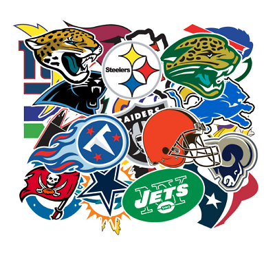 #ad #ad 32 Pcs Stickers NFL All 32 Teams LOGO NFL Luggage Skateboard Car Laptop Vinyl $6.95