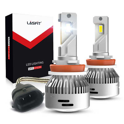 #ad Lasfit H11 LED Headlight Bulbs White Low Beam Conversion Kit 6000LM Super Bright $49.99