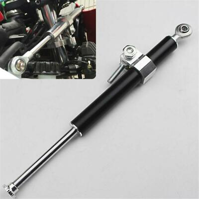 #ad 330mm Aluminum Steering Damper Rod 30mm Fork Clamp Universal Motorcycle Silvery $32.29