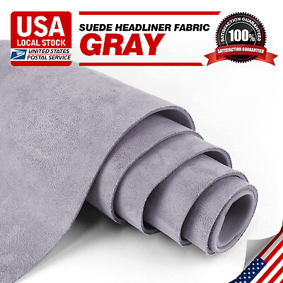 #ad 40Sqft Gray Fabric Car Carpet Trunk liner Marine Roof Underfelt Upholstery 3mm $46.99