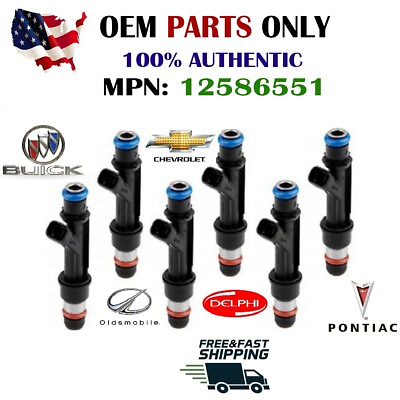 #ad x6 Delphi Fuel OEM Injectors for 00 05 Buick Oldsmobile Chevy Pontiac 3.1L 3.4L $89.99