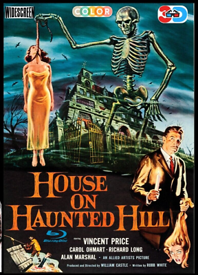 #ad HOUSE on HAUNTED HILL 1959 BLU RAY Restored in COLOR Bamp;W 3 D Vincent Price $9.69