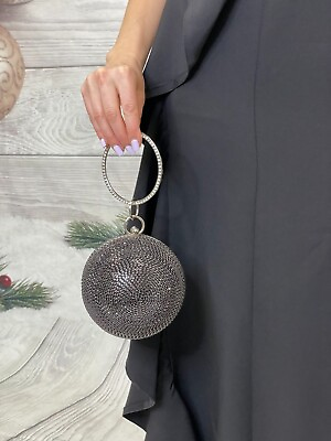 #ad Women Clutch Bag Crystal Beaded Evening Bag Wedding Clutch $24.99