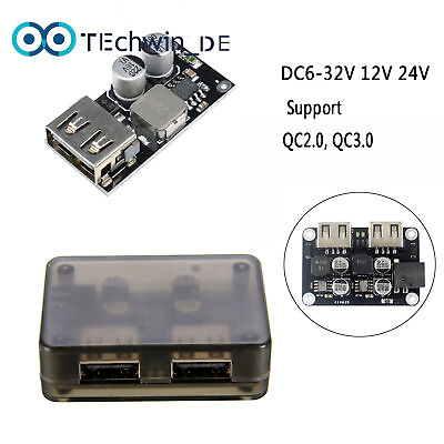 #ad DC6 32V 12V 24V Step Down Buck Converter Charging Circuit Module QC3.0 $2.90