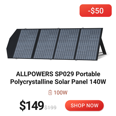 #ad 140W Watt 12V Portable Foldable Solar Panel Kit For Generator Power Station RV $149.00