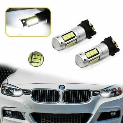 #ad 2x CANBUS For BMW 3 DRL Daytime Running Light Xenon LED Bulb PW24W F30 F31 $6.61
