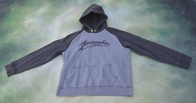 #ad Vintage Abercrombie amp; Fitch Men#x27;s Pull Over Hoodie Jacket Size L. $56.05
