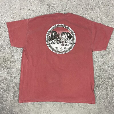 #ad Sedona Arizona Shirt Mens XL Red Short Sleeve Outdoor Hiking $9.88
