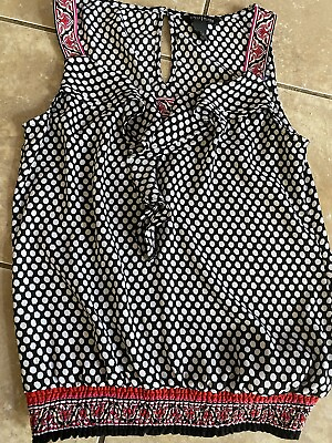 #ad White House Black Market S Printed Top Blouse $17.24