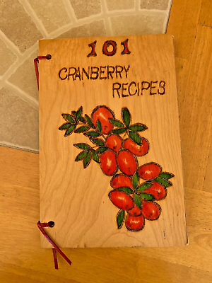 #ad 101 All Time Favorite Cranberry Recipes Ocean Spray Custom Wood Handmade Cover $17.95