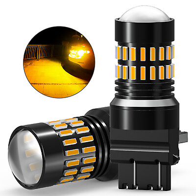 #ad AUXITO 2X 3157 Turn Signal Light 3757A Canbus Amber LED Bulbs for Car Truck SUV $13.29