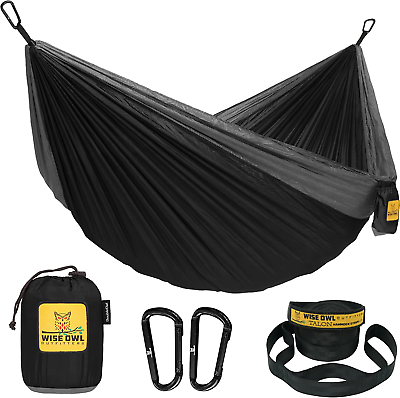 #ad Camping Hammock Camping Essentials Portable Hammock W Tree Straps Single or $49.62