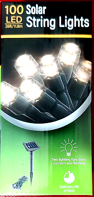 #ad 100 Solar LED String Lights 39 FEET LONG NEW FREE SHIP 2 $14.99
