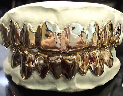 #ad 925 Sterling Silver Custom fit Handmade Grillz Plain Silver teeth REAL Grill $180.00