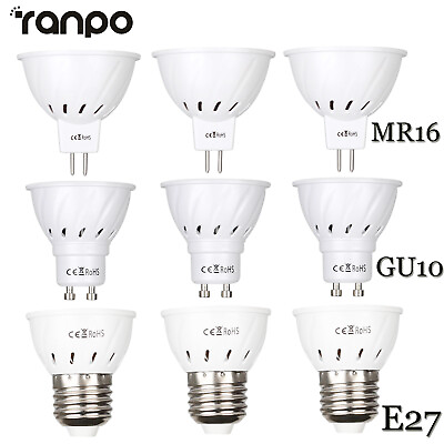 #ad LED Spotlight Bulbs 3W 5W 7W MR16 GU10 E27 2835 SMD 110V 220V 12V 24V Light Lamp $2.60