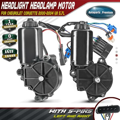 #ad 2x Headlight Headlamp Motors for Chevrolet Corvette 2000 2004 Left amp; Right $75.99