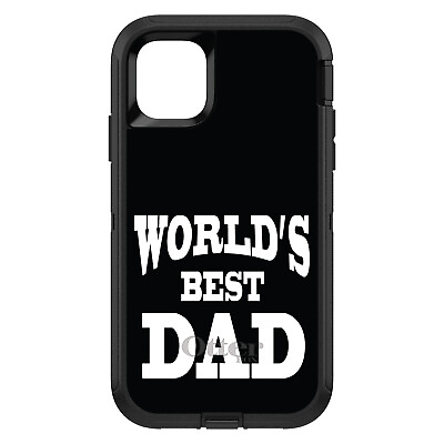 #ad OtterBox Defender for iPhone Samsung Galaxy Black White World#x27;s Best Dad $130.00