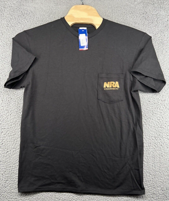 #ad #ad Delta NRA Patriot Life Member Endowment Black Pocket T Shirt Men#x27;s Large L NWT $24.94