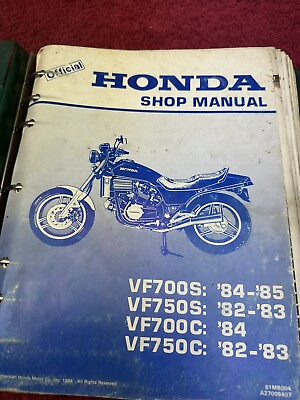 #ad Honda 82 83 84 85 VF700S C VF750S C Repair Shop Manual Official Vintage OEM $59.97