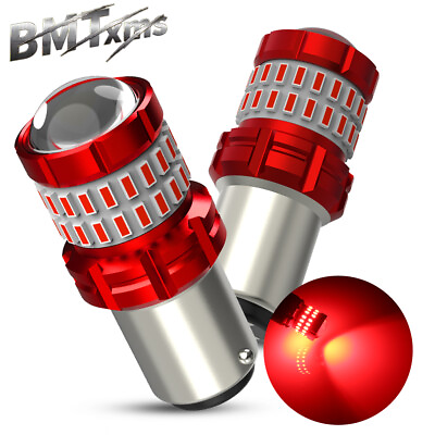 #ad 2pcs 1157 7528 2357 2057 LED Red Brake Stop Tail Light Bulbs For Hyundai KIA $11.87