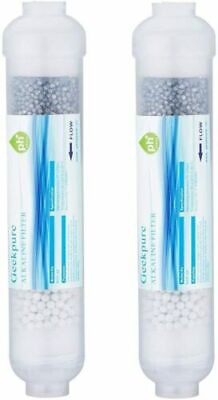 #ad 10 Inch Inline Alkaline ph Water Filter for Reverse Osmosis RO System 1 4” Port $31.99