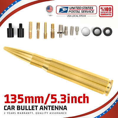 #ad Gold 50 Cal Bullet Antenna For Car Dodge RAM 1500 2500 3500 4500 Pickup Trucks $13.79