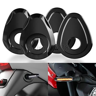#ad 4Pcs Motorcycle CNC Turn Signal Indicator Adapter Spacer For Yamaha YZF R1 R6 R3 $12.98