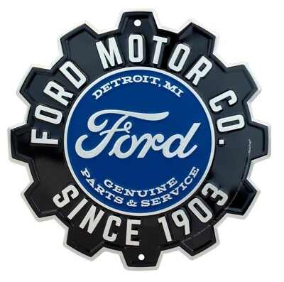 #ad Ford Motor Co Genuine Parts and Service 11.5quot; Embossed Metal Gear Sign $15.99