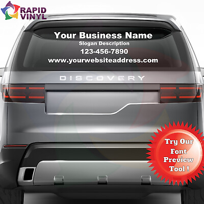 #ad Personalized Custom Small Business Name Vinyl Decal Window Sticker Lettering Car $34.95