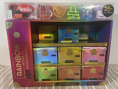 #ad Rainbow High Mini Accessories Studio Handbags Display Case 22 NEW Sealed Boxes $60.00