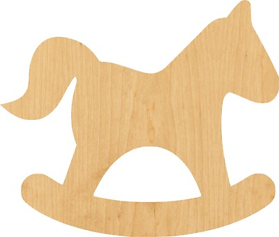 #ad Rocking Horse 2 Outline Laser Cut Out Wood Shape Craft Supply Woodcraft Cutou $55.43
