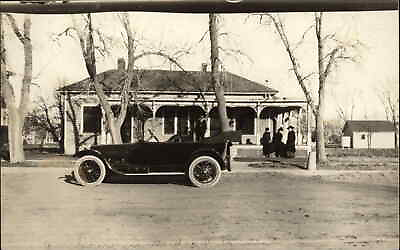 #ad #ad Car at Garden City Kansas? c1910 Real Photo Postcard $11.42