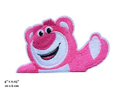 #ad Toy Story Lotso Lots o#x27; Huggin#x27; Bear Pink Bear Embroidered Iron On Patch $4.99