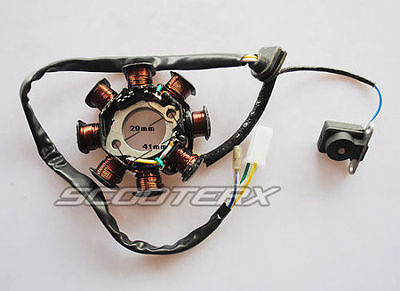 #ad New 8 coil 8 Pole 5 wire AC Magneto Stator Gy6 ATV Go Kart Scooters BNIB Mopeds $24.95