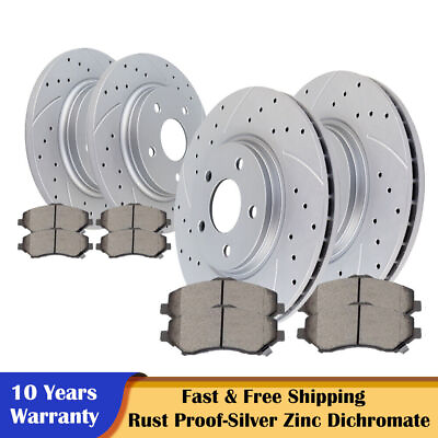 #ad Front Rear Brake Rotors and Ceramic Pads for TOWNamp;COUNTRY Journey Grand Caravan $133.30
