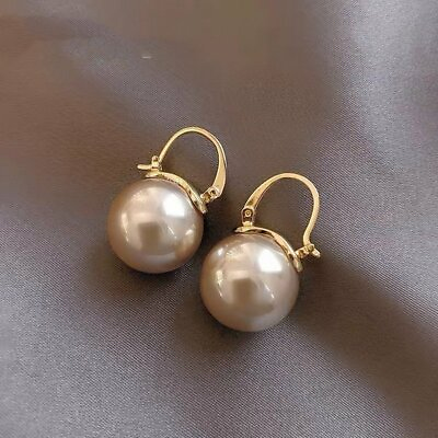 #ad #ad Fashion Champagne Pearl Ear Stud Earrings Drop Dangle Women Wedding Jewellery C $1.63