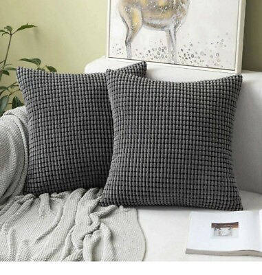 #ad 1 pair MIULEE Decorative Pillow Covers Soft Solid Cushion Cover for SofaBed etc $15.50